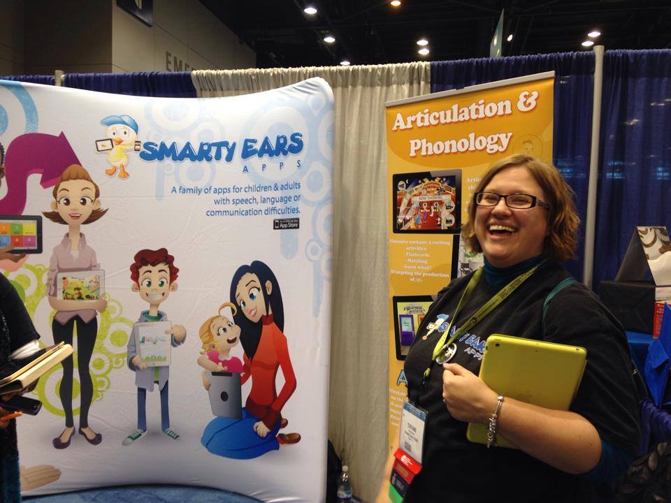 Tiffani Wallace enjoying her time at our booth